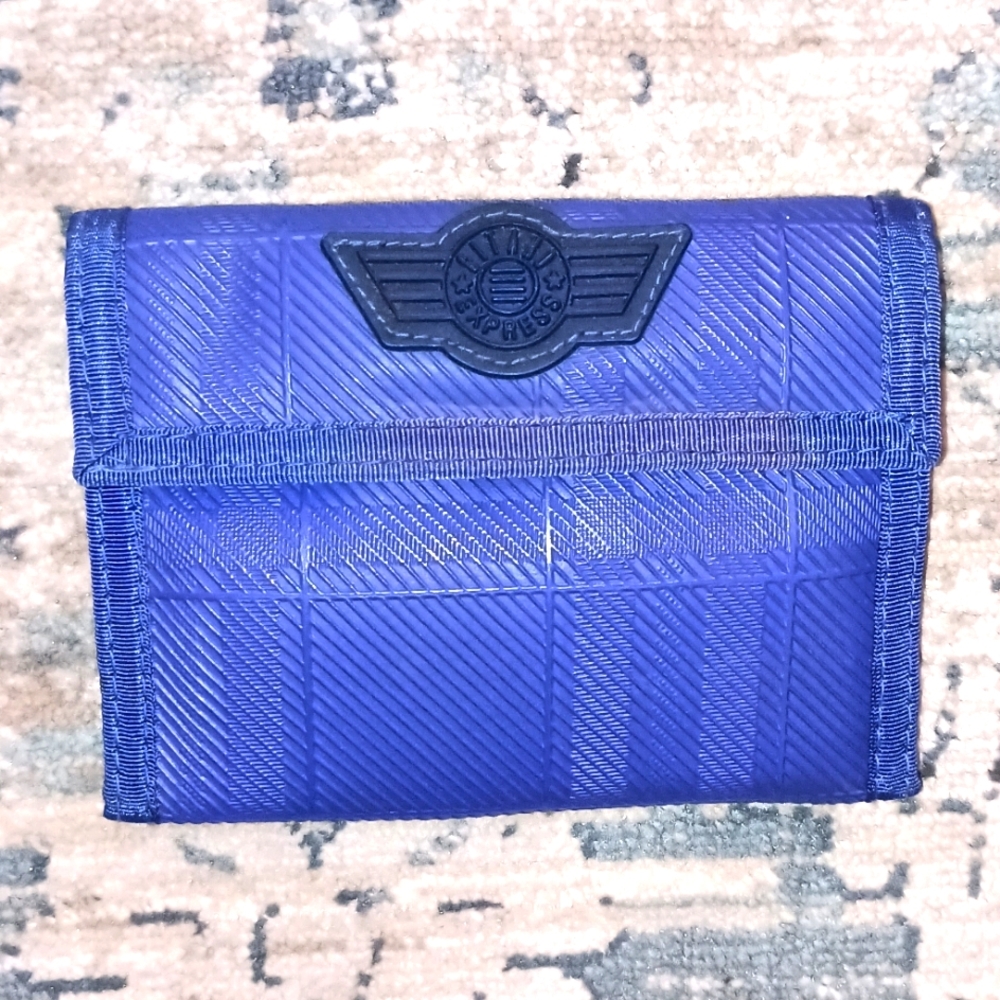 Gitano Express vintage 80'S Blue Vinyl nylon Wallet